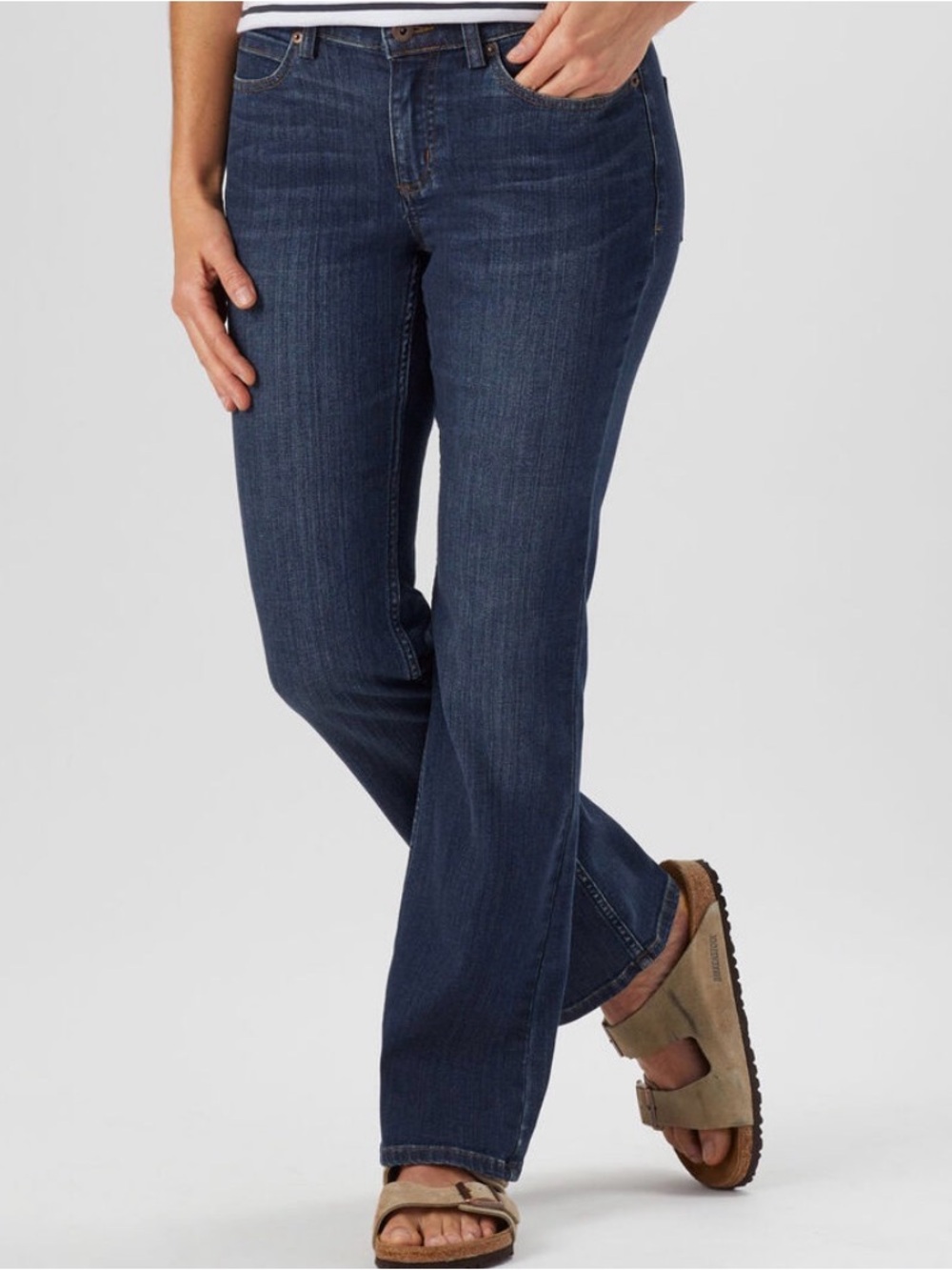 NWT Duluth Trading Co. Women's Daily Denim Bootcut Jeans | Dark Wash | 10x33